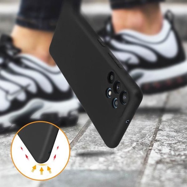 Suojakuori - AVIZAR - Samsung Galaxy A32 - Silikoni geeli - Pehmeä - Musta Svart