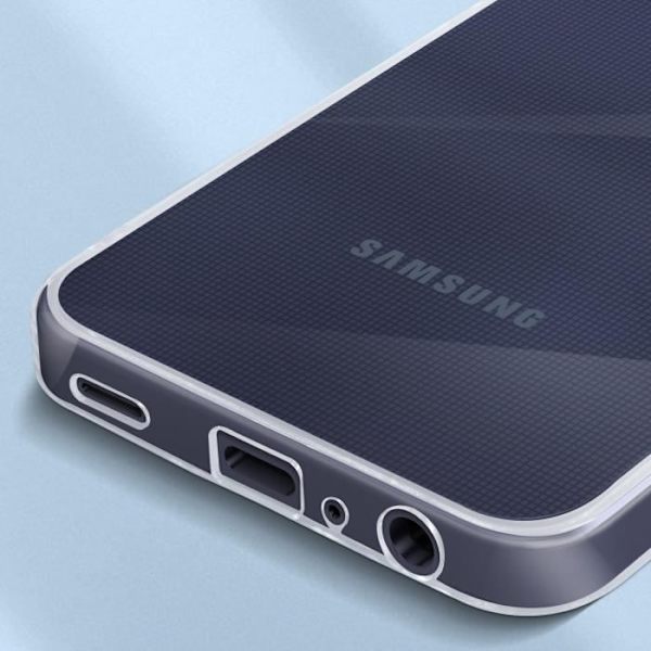 Kotelo Samsung A25 5G:lle, kovavahvistetut kulmat, kellastumista estävä läpinäkyvä