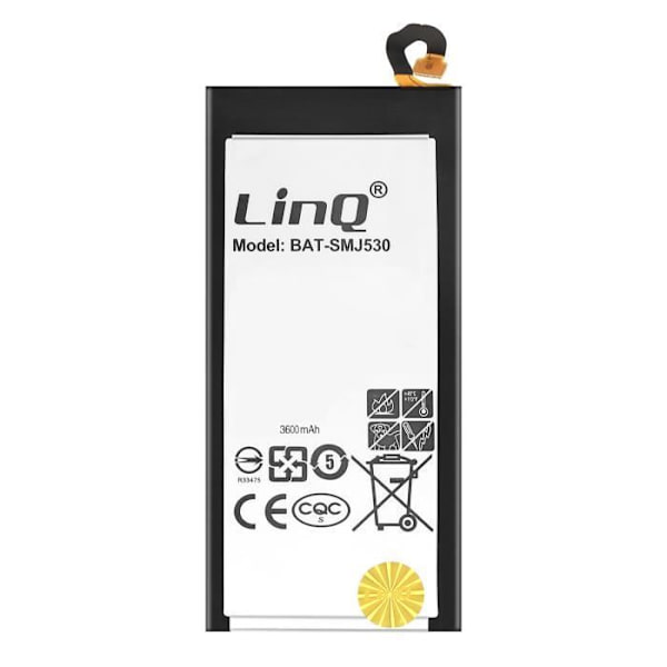 Internt batteri för Samsung J5 2017 Kapacitet 3600mAh LinQ Vit Vit