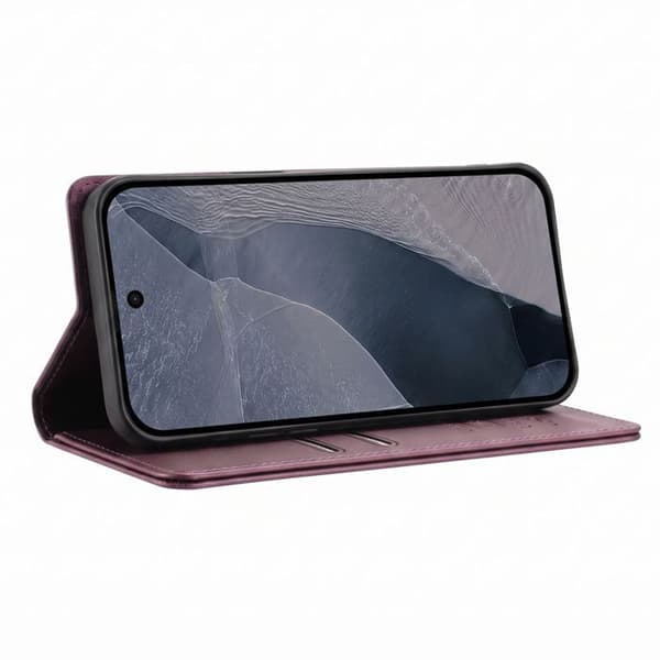 Plånboksfodral för Google Pixel 11 Pro Syntetläder Prägling Anti-RFID Lila Violett