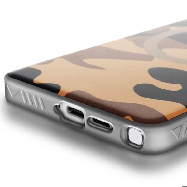 Coque MagSafe pour Samsung Galaxy S25 Ultra F-Protect Forcell Camouflage Désert Ökenkamouflage