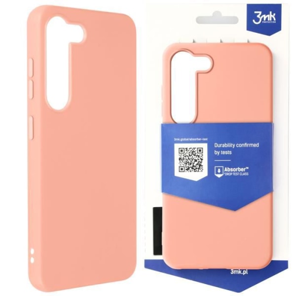 Taske til Samsung S23 Soft Matt Anti-Fall 1,25m 3mk Matt Cover pink