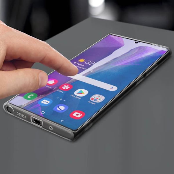 Kotelo Samsung Galaxy Note 20:lle, pehmeä ja läpinäkyvä karkaistu lasikalvo, 9H Kovuus