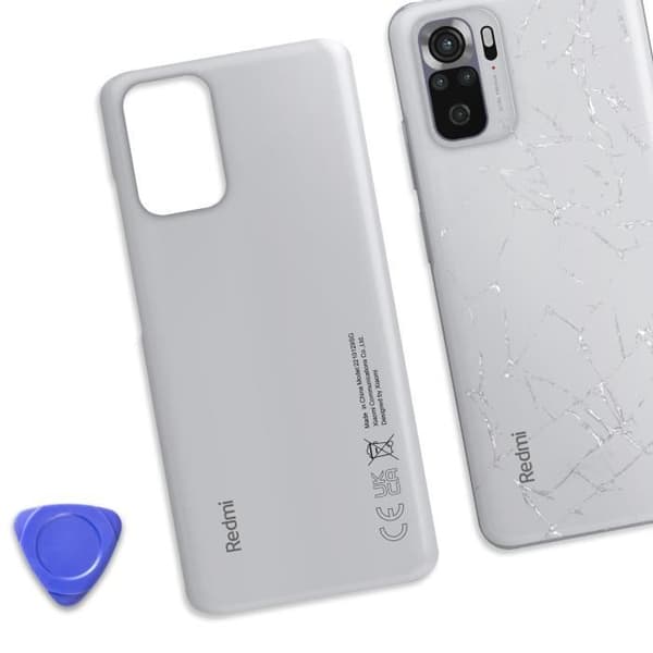 Batteridæksel til Xiaomi Redmi Note 10S Original Service Pack Xiaomi Light Grey Vit