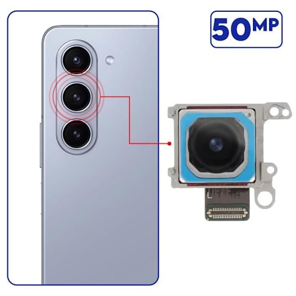 Bakkamera för Galaxy Z Fold 5 Huvudsensor 50MP Original Samsung