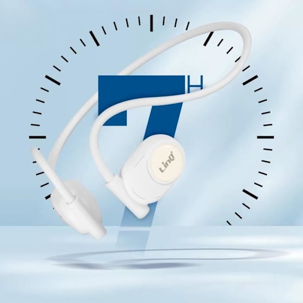 Trådløse hovedtelefoner - LINQ - Åbent design - Nakkebøjle - Touch Controls - 7 timers batterilevetid Vit