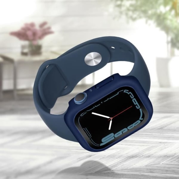 Enkay hårt skyddsfodral för Apple Watch Series 7 (45 mm) - Blå soft-touch finish Blå