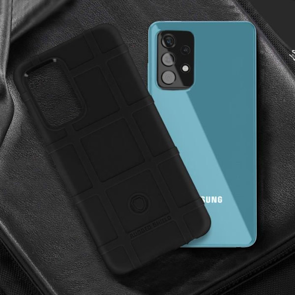 Coque - Samsung - A52/A52s - Blød - Stødabsorberende - Sort - Mosaik Relief Svart