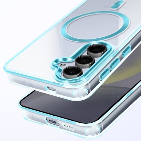 Coque MagSafe til Samsung S24 Plus og S25 Plus Bag Crystal Farve Blå Blå