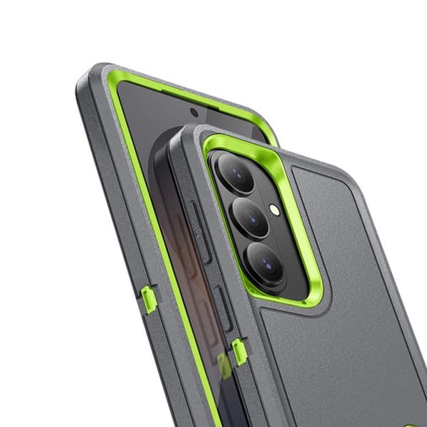 Forstærket Cover til Galaxy S26 Plus Tri-materiale med Indbygget Stativ Grå Grå