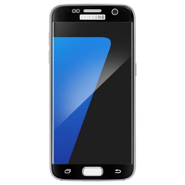 Skyddsfilm - AVIZAR - Galaxy S7 - Härdat glas - Svart - Fullständigt skydd Svart