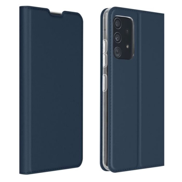 Hus - Dux Ducis - Galaxy A52/A52s - Ekologisk läder - Videostöd - Kortförvaring Midnattsblå