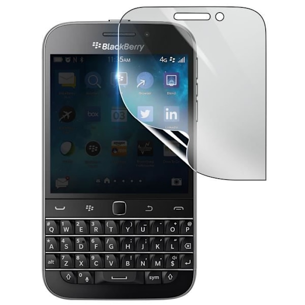 Skärmskydd - 3MK - BlackBerry Classic - Stötsäker Hydrogel - Transparent - Reptålig Transparent