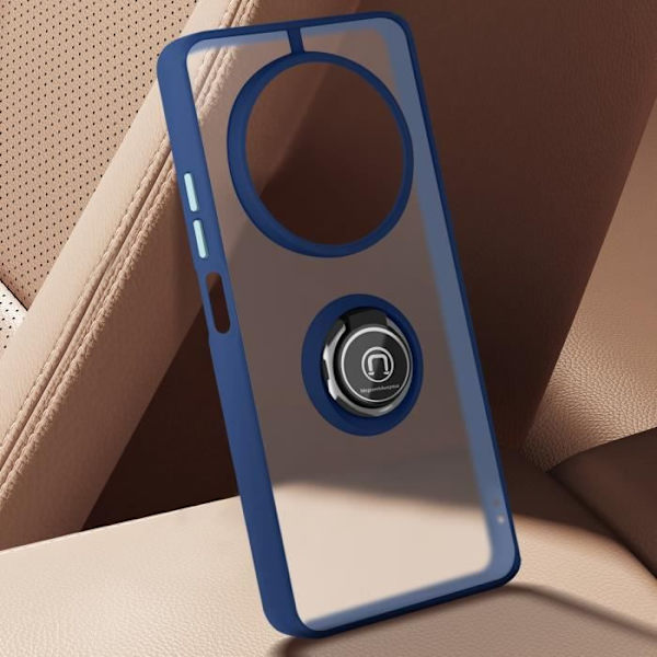 Kotelo Xiaomi Redmi 14C:lle - AVIZAR - Metal Ring Video Support - Midnight Blue Blå