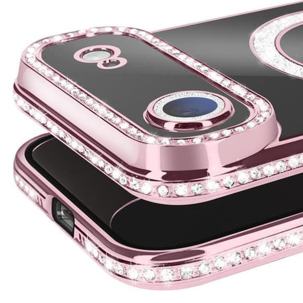 MagSafe case - AVIZAR - iPhone Air - Rosenchampagne - Strassé - Blød Rosa