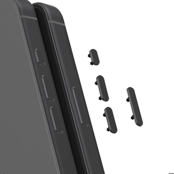 Erstatningssideknapper til iPhone 17 Strøm / Volumen / Handling Sort Svart