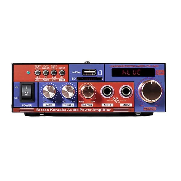 Stereo audioforstærker - AVIZAR - Multifunktion - Bluetooth USB/SD - FM - Lilla Violett