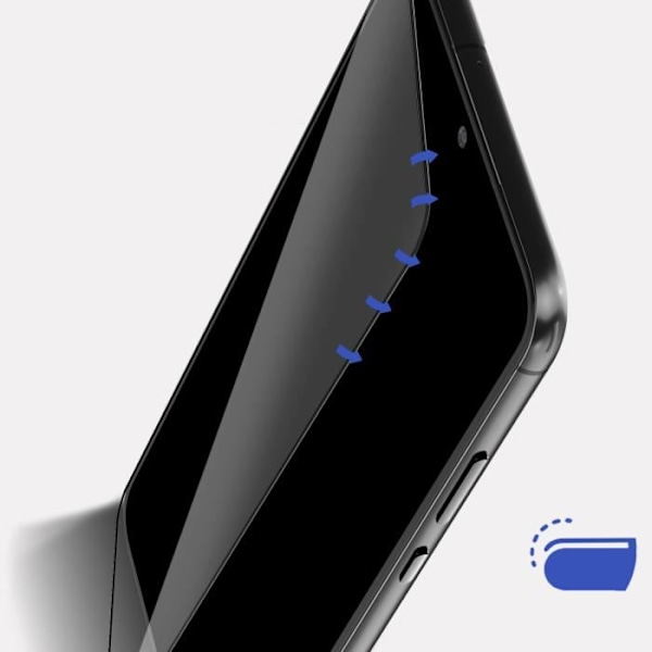 Film til Samsung Galaxy S22 Hærdet glas Forstærkede kanter Hardglas Max 3mk Sort