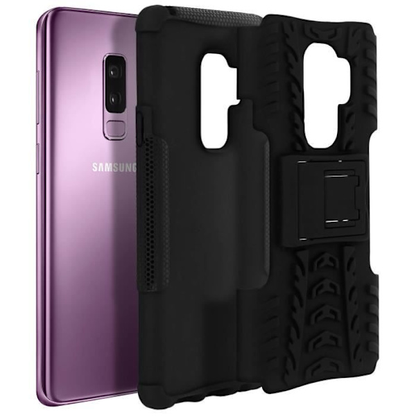 Coque - Samsung - Galaxy S9 Plus - Stötsäker - Inbyggt stöd - Svart Svart