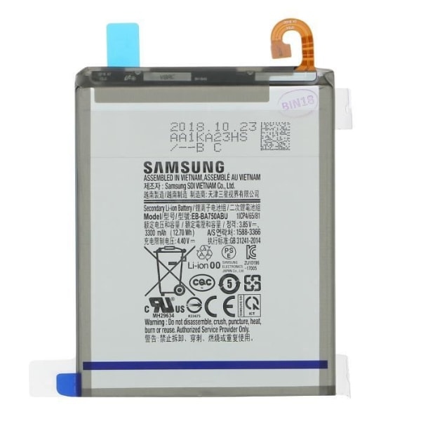 Samsung Galaxy A7 2018 alkuperäinen sisäinen Samsung-akku 3300 mAh - musta