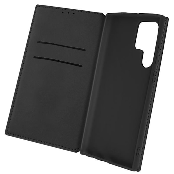 Samsung Galaxy S22 Ultra Flip Case Lompakon videotukitoiminto Musta Svart