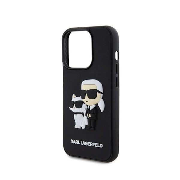 3D Coque Karl Choupette til iPhone 14 Pro Elegant Beskyttelse Karl Lagerfeld Sort Svart