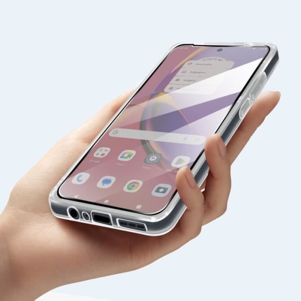 Fodral till Motorola Moto G84 Mjukt Silikon Härdat Glas 9H Hårdhet Bigben Transparent