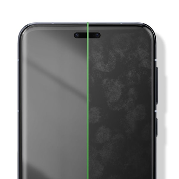 Ridseresistent hærdet glas til Honor Magic 7 Pro med buet kant i sort Svart