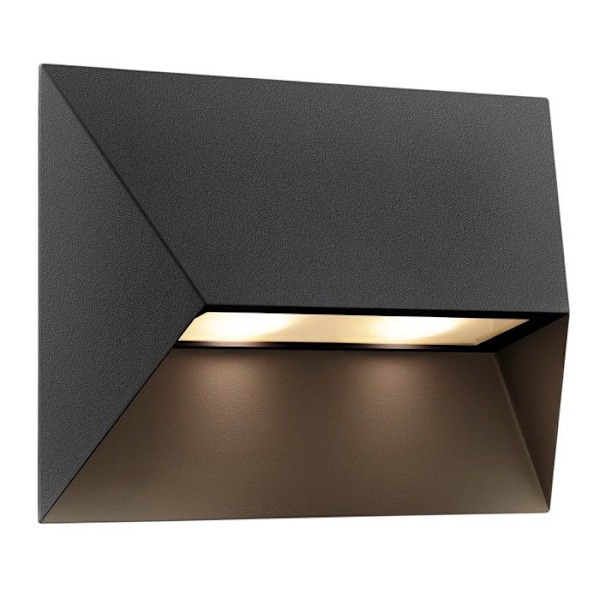 Väggapplikation Nordlux belysning Utomhus PONTIO 27 Vägglampa parallellkoppling möjlig Aluminium Svart H.19 - IP54 Svart