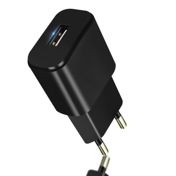 Verkkosovitin - Forever - USB Type-C - 1A - Kaapeli 1.2m - Musta Svart