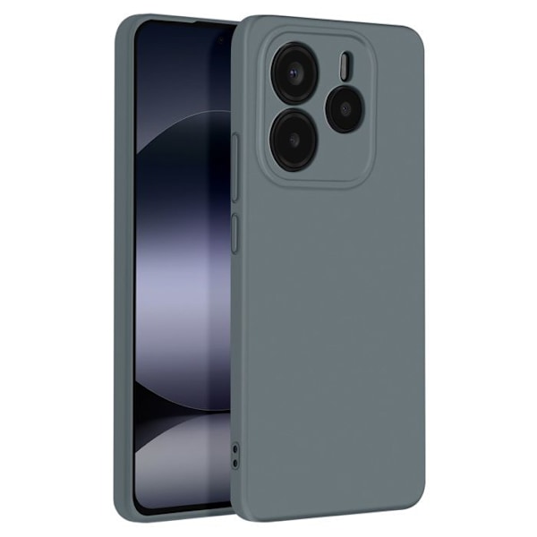 Cover til Xiaomi Redmi Note 14 5G Semi-fast Soft-touch Anti-fingeraftryk Mørkegrå Grå