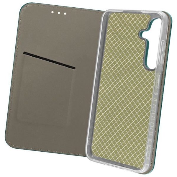 Fodral till Samsung Galaxy S24 Plus - AVIZAR - Funktion för plånboksställ - Grön - Halvstyv - Smidig Grön