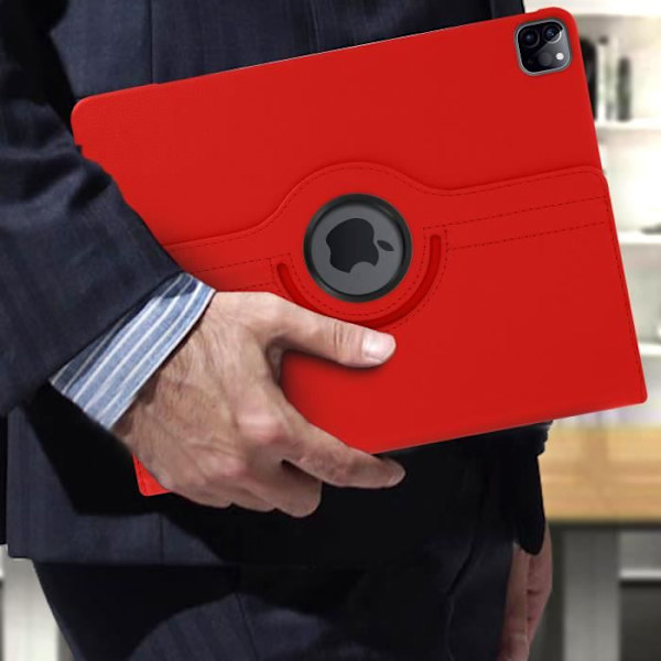 Kotelo - AVIZAR - iPad Pro 12.9 2020 - Täysi kansi - 360° kääntyvä jalusta - punainen Röd