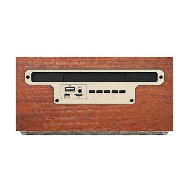 Trådlös Bluetooth 5.0-högtalare 8W Bronx med smartphone-station Retro Design Brun kastanj
