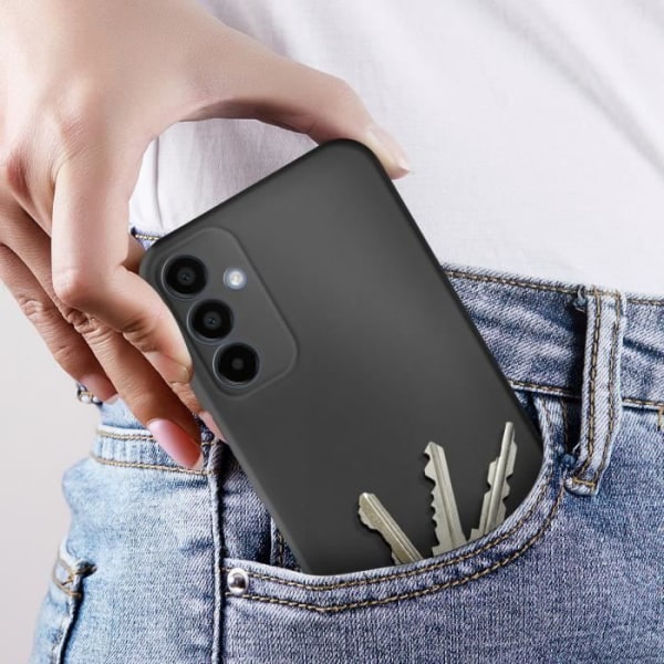Suojakuori Samsung Galaxy A15:lle - AVIZAR - Pikakuori - Puolijäykkä - Pehmeä kosketus - Jäljentymätön Svart