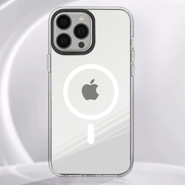 iPhone 13 Pro Max MagSafe -kuori, iskunkestävä, kellastumaton, Rhinoshield, läpinäkyvä Vit
