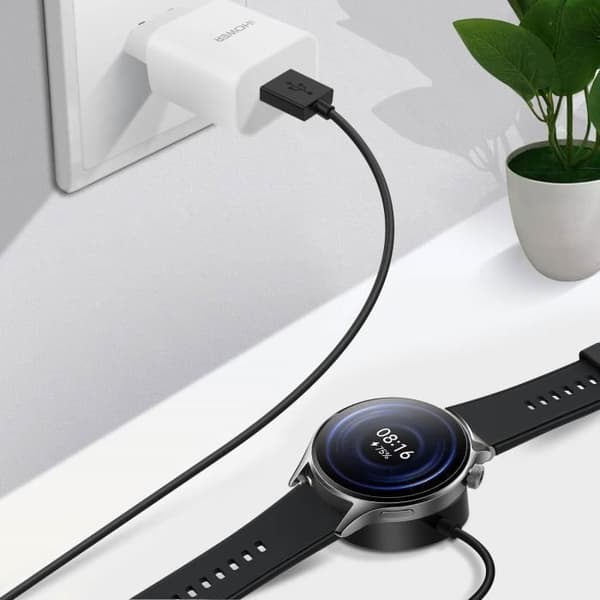 AVIZAR Magnetisk Oplader til Xiaomi Watch S1 Active / Urfarve 2 - Sort