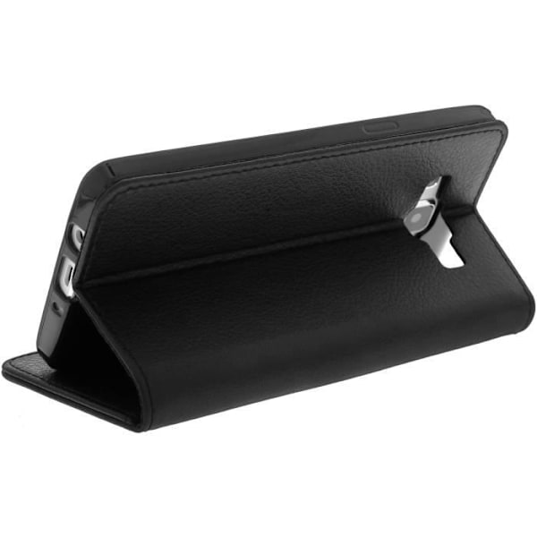 Foliofodral - Avizar - Galaxy A5 - Syntetiskt läder - Svart - Stödfunktion Svart