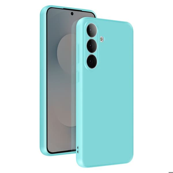 Silicone Soft-Touch Cover til Galaxy S25 FE Fast Cover Serie Turquoise Blå