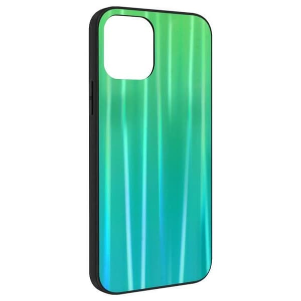 Coque - ADVISERE - iPhone 12 Mini - Holografisk - Bi-materiale - Tynd og let Grön
