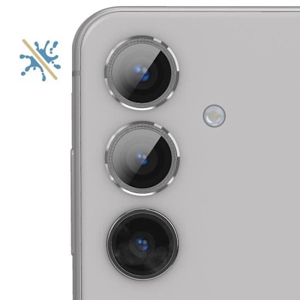 Kameraskydd - ENKAY - Samsung Galaxy S24 - 9H härdat glas - Paket med 3 - Silver Grå