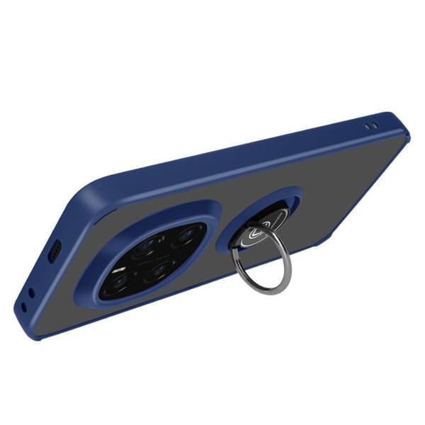 Stødabsorberende etui - AVIZAR - Honor Magic 7 Pro - Magnetring - Metalfinish - Blå Blå