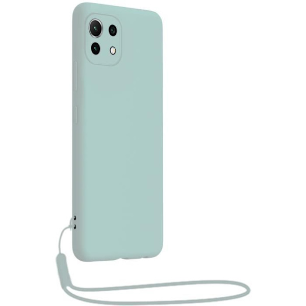 Coque - Bigben - Mi 11 5G - Silicone SoftTouch - Inkluderet håndledsrem - Himmelblå Himmelsblå