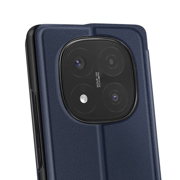 Folio-etui til Xiaomi Redmi Note 14 Pro Plus med videostøtte i natblå Blå