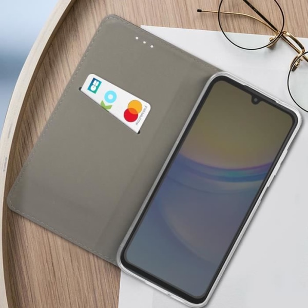 Etui för Samsung Galaxy A15 - AVIZAR - Stöd funktion - Smart Serie - Mörkblå Blå