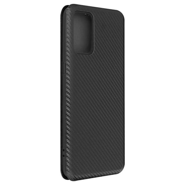 Cover Oppo Reno 5 Pro 5G Flip Card Hållare Strap Black Carbon Effect Black Svart