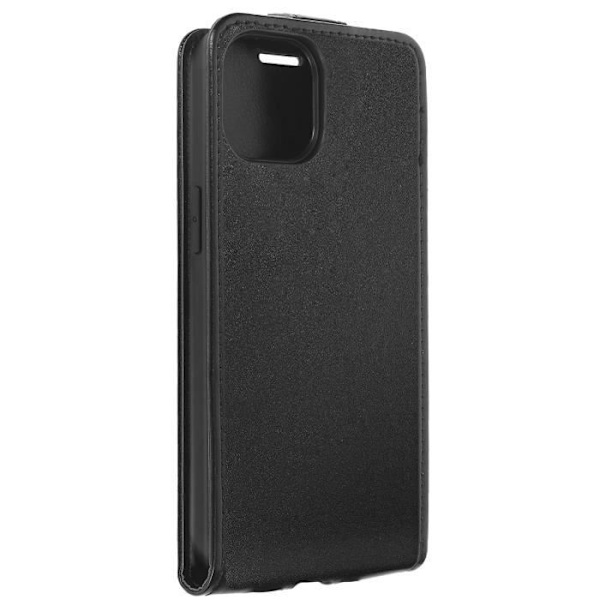 iPhone 15 -kotelo, pystysuora läppä ja musta korttipidike Svart