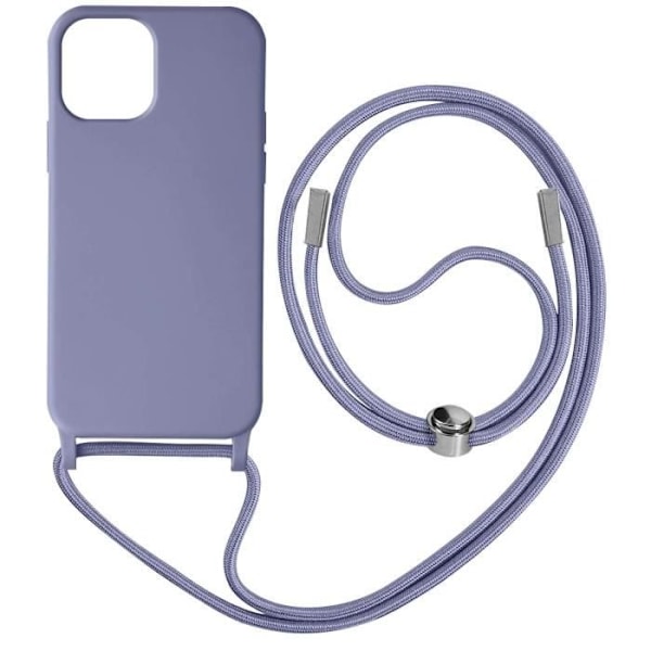 Coque iPhone 12 Pro Max - AVIZAR - Semi-rigide - Cordon Nylon 80cm - Lavande - Mixte Lavendel