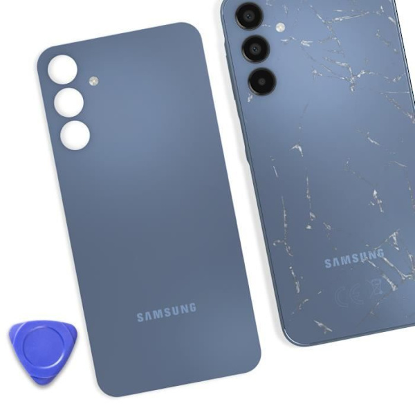 Ersättningsbakglas - AVIZAR - Samsung Galaxy A15 5G - Blå Blå