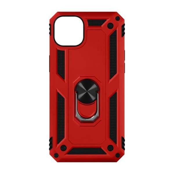 Coque iPhone 14 - AVISERA - Hybridhybridschock - Hållring - Röd - Två material Röd